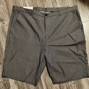 Calvin Klein Men's Pinstripe Flat Front Shorts - Charcoal